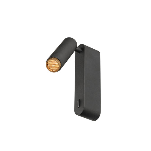 SLV 1012179 GRIP! S, WL, ON/OFF SWITCH, wall-mounted luminaire, 2700 K, 4.6 W, 29°, black / gold-coloured (MD01)
