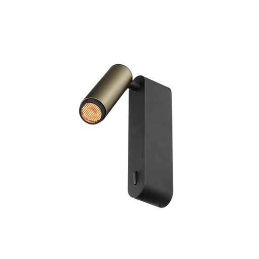 SLV 1012180 GRIP! S, WL, ON/OFF SWITCH, wall-mounted luminaire, 2700 K, 4.6 W, 29°, bronze / black (MD01)