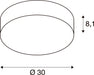 SLV 1012183 LIPSY 2.0 30, CW, DRUM, wall and ceiling surface-mounted luminaire, 3000 K / 4000 K, 7.1 W / 11 W, 120°, white / milky (MD12)