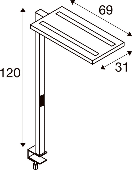 SLV 1012195 WORKLIGHT, TL, table lamp, 4000 K, 79 W, Touch, white (MD12)