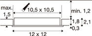 SLV 1012199 SENSER 2.0 12, RL, square, PHASE, recessed ceiling luminaire, 3000 K / 4000 K, 8.4 W, 90°, white (MD12)