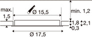 SLV 1012200 SENSER 2.0 18, RL, round, PHASE, recessed ceiling luminaire, 3000 K / 4000 K, 12 W, 90°, white (MD12)
