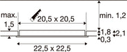 SLV 1012203 SENSER 2.0 24, RL, square, PHASE, recessed ceiling luminaire, 3000 K / 4000 K, 20 W, 90°, white (MD12)