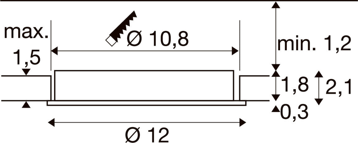SLV 1012206 SENSER 2.0 12, RL, round, DALI, recessed ceiling luminaire, 3000 K / 4000 K, 7 W, 90°, white (MD12)