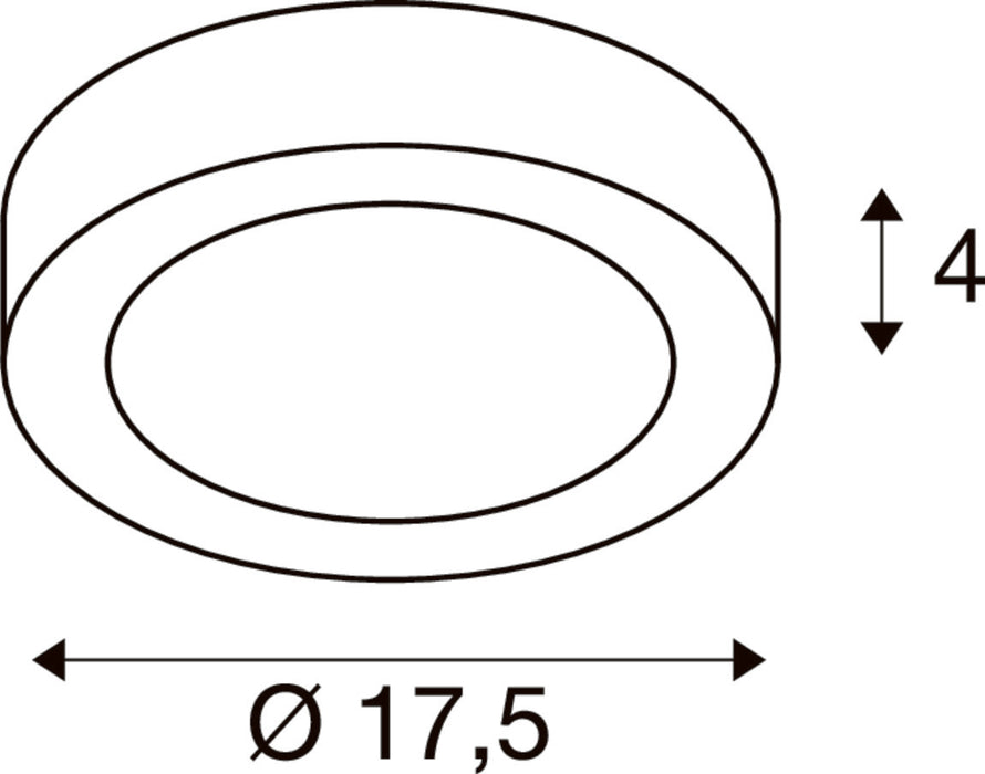 SLV 1012215 SENSER 2.0 18, CW, round, PHASE, surface-mounted wall and ceiling luminaire, 3000 K / 4000 K, 14 W, 90°, white (MD12)