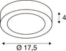 SLV 1012215 SENSER 2.0 18, CW, round, PHASE, surface-mounted wall and ceiling luminaire, 3000 K / 4000 K, 14 W, 90°, white (MD12)
