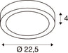 SLV 1012217 SENSER 2.0 24, CW, round, PHASE, surface-mounted wall and ceiling luminaire, 3000 K / 4000 K, 23 W, 90°, white (MD12)