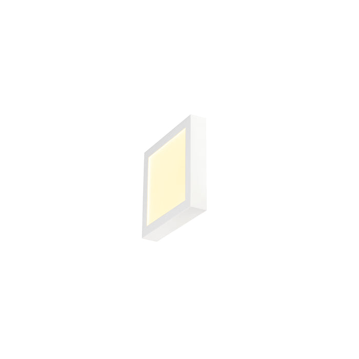 SLV 1012218 SENSER 2.0 24, CW, square, PHASE, surface-mounted wall and ceiling luminaire, 3000 K / 4000 K, 23 W, 90°, white (MD25)