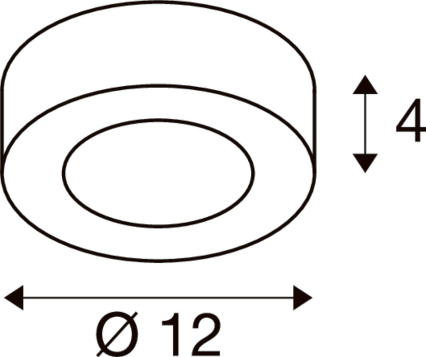 SLV 1012221 SENSER 2.0 12, CW, round, DALI, surface-mounted wall and ceiling luminaire, 3000 K / 4000 K, 7 W, 90°, white (MD12)