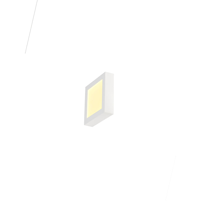 SLV 1012224 SENSER 2.0 18, CW, square, DALI, surface-mounted wall and ceiling luminaire, 3000 K / 4000 K, 13 W, 90°, white (MD25)