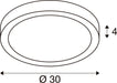 SLV 1012227 SENSER 2.0 30, CW, round, DALI, wall and ceiling surface-mounted luminaire, 3000 K / 4000 K, 27 W, 90°, white (MD12)