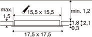 SLV 1012229 SENSER 2.0 18, RL, square, DALI, recessed ceiling luminaire, 3000 K / 4000 K, 12 W, 90°, white (MD12)