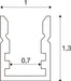 SLV 1012330 LED STRIP PROFILE SURFACE-MOUNTED, XS, black (MD12)