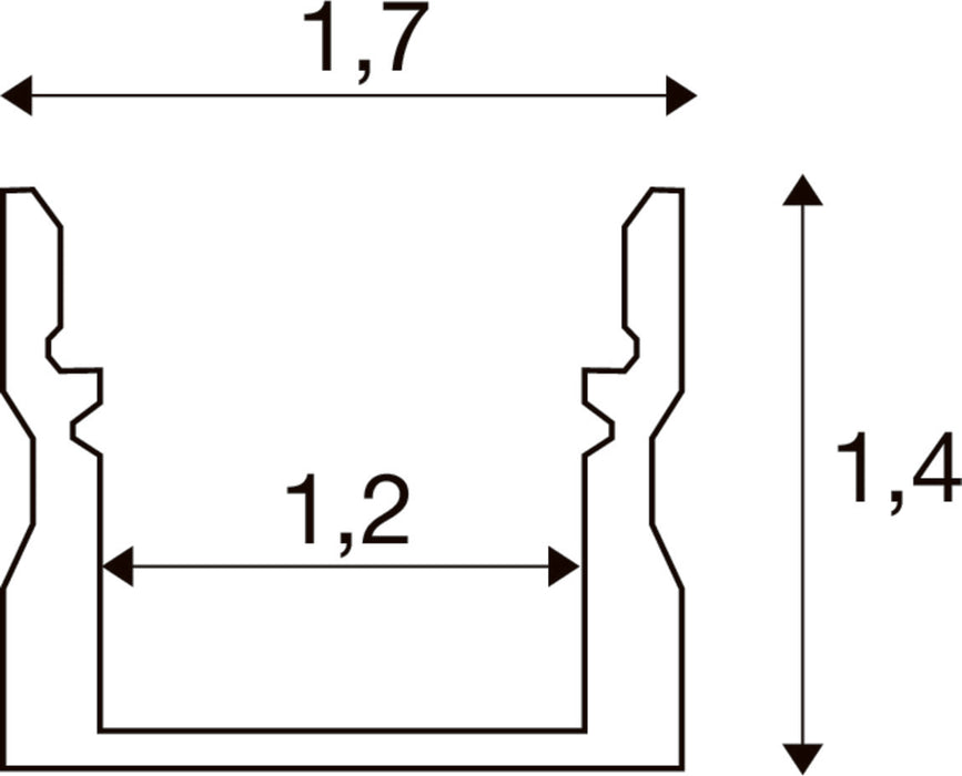 SLV 1012333 LED STRIP PROFILE SURFACE-MOUNTED, S, white (MD12)