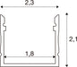 SLV 1012334 LED STRIP PROFILE SURFACE-MOUNTED, black (MD12)