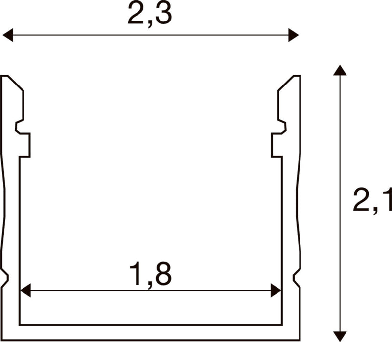 SLV 1012335 LED STRIP PROFILE SURFACE-MOUNT (MD12)