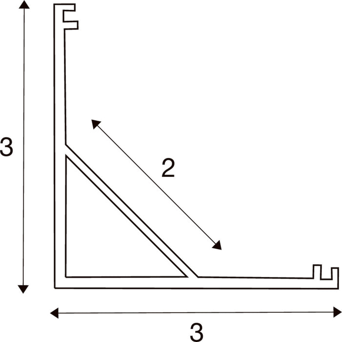 SLV 1012343 LED STRIP PROFILE SQUARE, M, white (MD12)