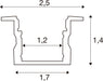 SLV 1012345 LED STRIP PROFILE RECESSED, S, white (MD12)