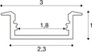 SLV 1012347 LED STRIP PROFILE RECESSED, M, white (MD12)