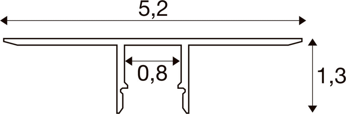 SLV 1012348 LED STRIP PROFILE RECESSED, tile, XS (MD12)