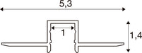 SLV 1012349 LED STRIP PROFILE RECESSED, plaster, XS (MD12)