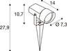 SLV 1012354 SYNA SHADE, ground spike luminaire, max. 1x10 Watt, connection cable 150 cm, IP65, rust-coloured (MD12)