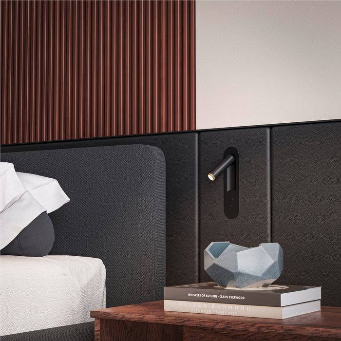 SLV 1012364 GRIP! S, WL, recessed wall luminaire, 2700 K, 4.2 W, switch, 29°, black / gold-coloured (MD02)