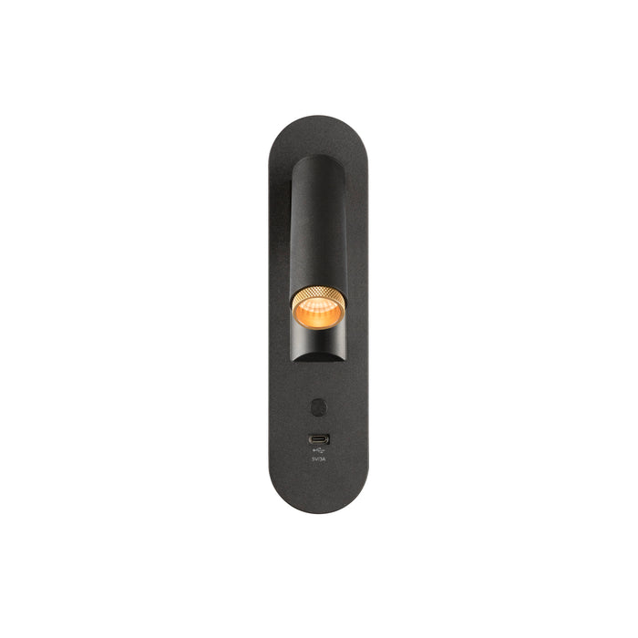 SLV 1012364 GRIP! S, WL, recessed wall luminaire, 2700 K, 4.2 W, switch, 29°, black / gold-coloured (MD25)