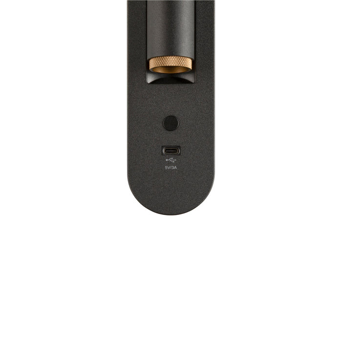 SLV 1012364 GRIP! S, WL, recessed wall luminaire, 2700 K, 4.2 W, switch, 29°, black / gold-coloured (MD26)