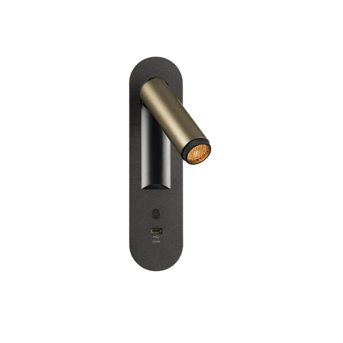 SLV 1012365 GRIP! S, WL, recessed wall luminaire, 2700 K, 4.2 W, switch, 29°, bronze / black (MD01)