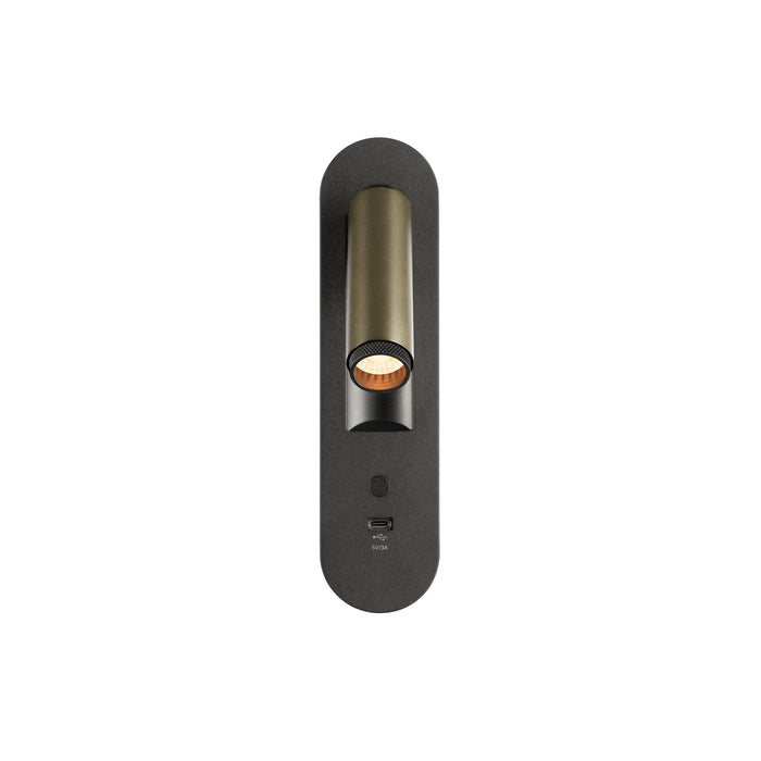 SLV 1012365 GRIP! S, WL, recessed wall luminaire, 2700 K, 4.2 W, switch, 29°, bronze / black (MD25)