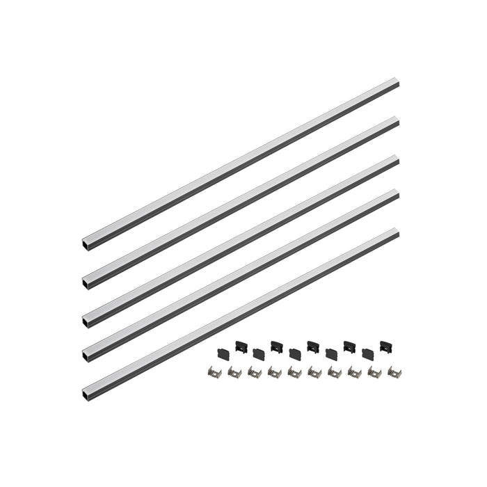 SLV 1012477 LED STRIP SET, PROFILE SURFACE-MOUNTED + DIFFUSER 5*1M, S, black (MD23)