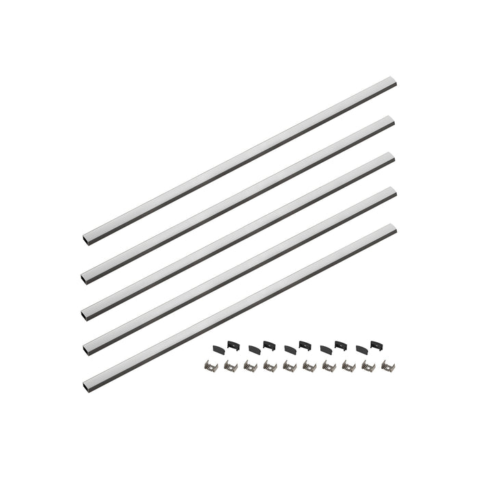 SLV 1012479 LED STRIP SET, PROFILE SURFACE-MOUNTED FLAT + DIFFUSER 5*1m, S, black (MD23)