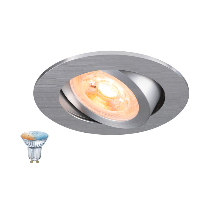 SLV 1012483 NEW TRIA 68 SMART SET, DL, ROUND, GU10, PAR16, ZIGBEE, TW, recessed ceiling luminaire, aluminium (MD01)
