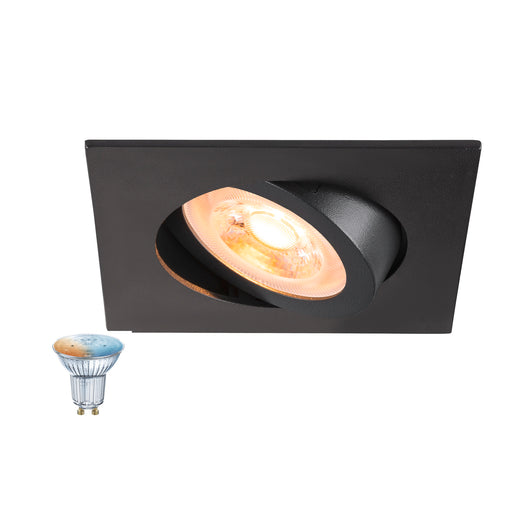 SLV 1012484 NEW TRIA 68 SMART SET, DL, SQUARE, GU10, PAR16, ZIGBEE, TW, recessed ceiling luminaire, black (MD01)