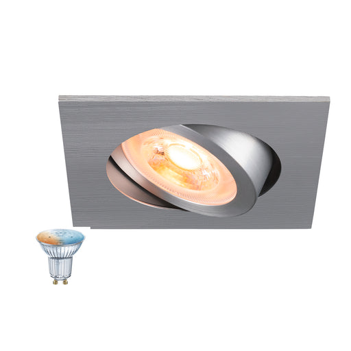 SLV 1012486 NEW TRIA 68 SMART SET, DL, SQUARE, GU10, PAR16, ZIGBEE, TW, recessed ceiling luminaire, aluminium (MD01)