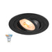 SLV 1012487 NEW TRIA 75 SMART SET, DL, ROUND, GU10, PAR16, ZIGBEE, TW, recessed ceiling luminaire, black (MD01)