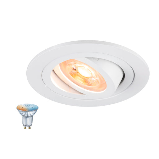 SLV 1012488 NEW TRIA 75 SMART SET, DL, ROUND, GU10, PAR16, ZIGBEE, TW, recessed ceiling luminaire, white (MD01)