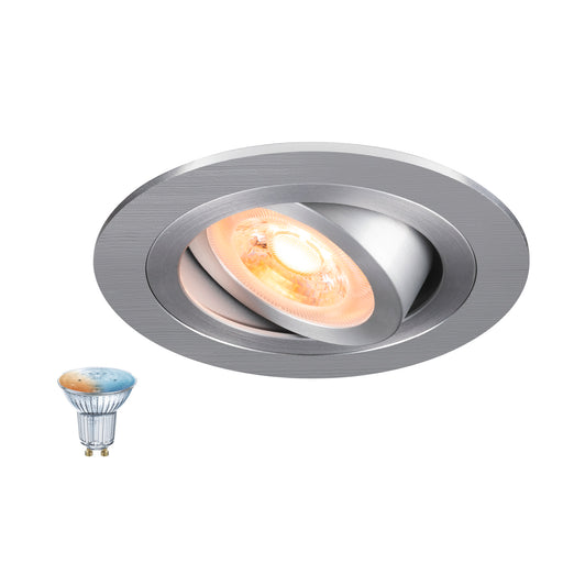 SLV 1012489 NEW TRIA 75 SMART SET, DL, ROUND, GU10, PAR16, ZIGBEE, TW, recessed ceiling luminaire, aluminium (MD01)