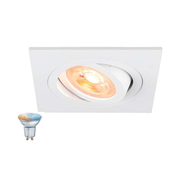 SLV 1012491 NEW TRIA 75 SMART SET, DL, SQUARE, GU10, PAR16, ZIGBEE, TW, recessed ceiling luminaire, white (MD01)
