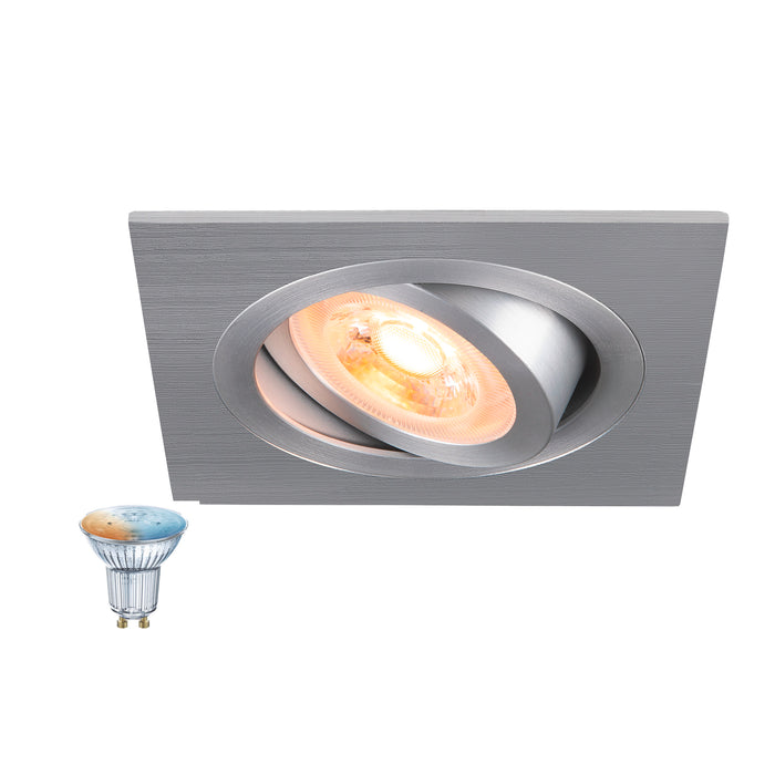 SLV 1012492 NEW TRIA 75 SMART SET, DL, SQUARE, GU10, PAR16, ZIGBEE, TW, recessed ceiling luminaire, aluminium (MD01)