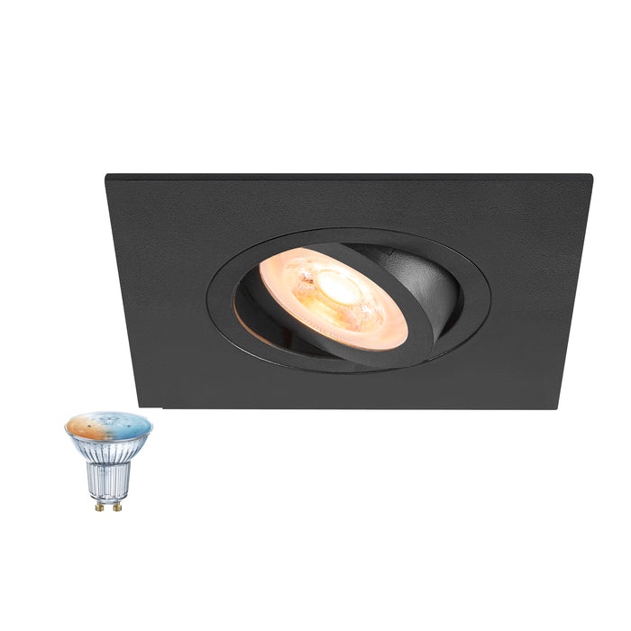 SLV 1012496 NEW TRIA 75 XL SMART SET, DL, SQUARE, GU10, PAR16, ZIGBEE, TW, recessed ceiling luminaire, white (MD01)