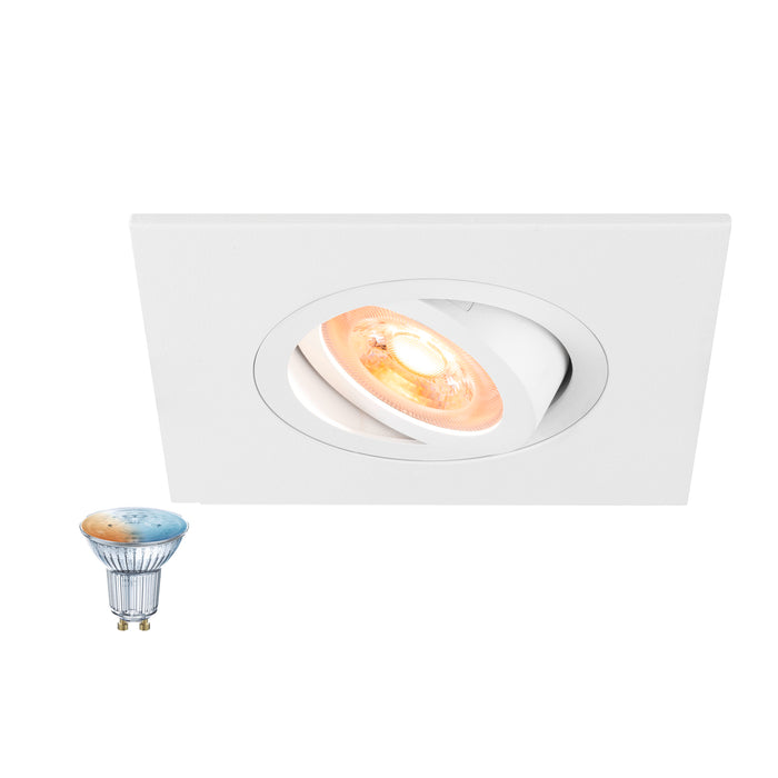 SLV 1012497 NEW TRIA 75 XL SMART SET, DL, SQUARE, GU10, PAR16, ZIGBEE, TW, recessed ceiling luminaire, aluminium (MD01)