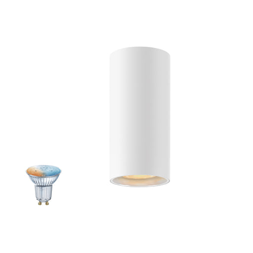 SLV 1012503 ASTO TUBE SMART SET, CL, SINGLE, GU10, PAR16, ZIGBEE, TW, surface-mounted ceiling luminaire, white (MD01)