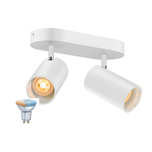 SLV 1012507 ASTO TUBE SMART SET, CW, DOUBLE, GU10, PAR16, ZIGBEE, TW, surface-mounted wall and ceiling luminaire, white (MD01)