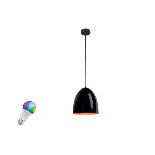 SLV 1012524 PARA CONE 30 SMART SET, PD, E27, pendant luminaire, pendant length: 30 cm, RGBW, black (MD01)