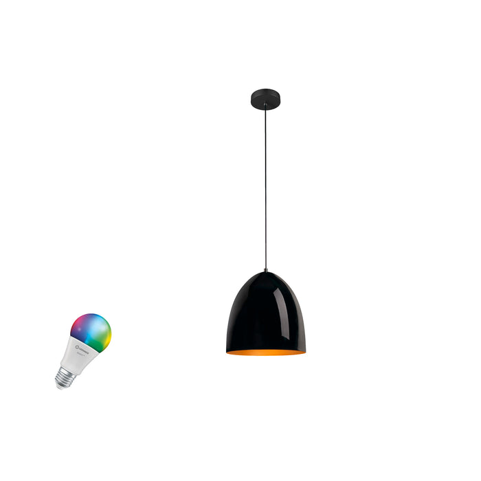 SLV 1012524 PARA CONE 30 SMART SET, PD, E27, pendant luminaire, pendant length: 30 cm, RGBW, black (MD01)