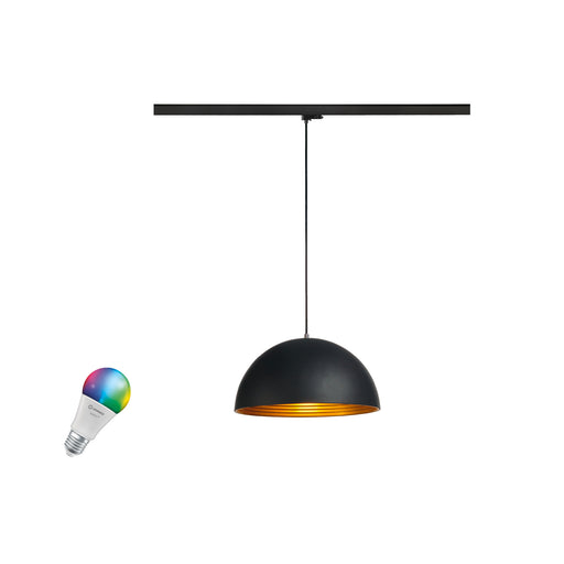 SLV 1012533 FORCHINI M 40 SMART SET, 3PH., PD, E27, A60, ZIGBEE, RGBW, 3~ pendant luminaire, black (MD01)