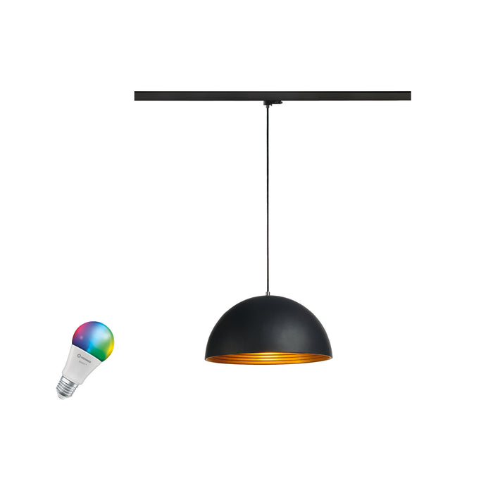SLV 1012533 FORCHINI M 40 SMART SET, 3PH., PD, E27, A60, ZIGBEE, RGBW, 3~ pendant luminaire, black (MD01)