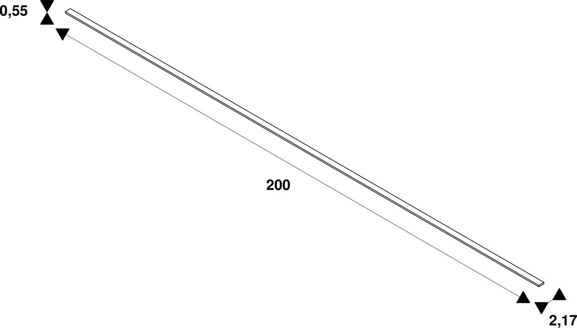 SLV 1012550 LED STRIP DIFFUSER, black, M (MD12)